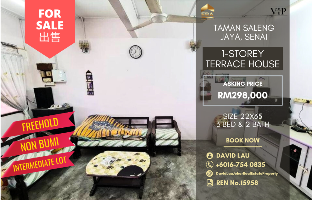 Taman Saleng Jaya 1-Storey 22×65 Terrace House – propertyVhub.com