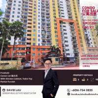 Lake View Suite 3room Corner Lot @Austin Perdana at Taman Austin Perdana, 81100 Johor Bahru, Johor, Malaysia for 318000